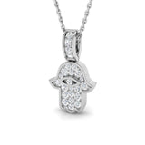 9ct White Gold 0.23ct Lab Grown Diamond Religious Pendant