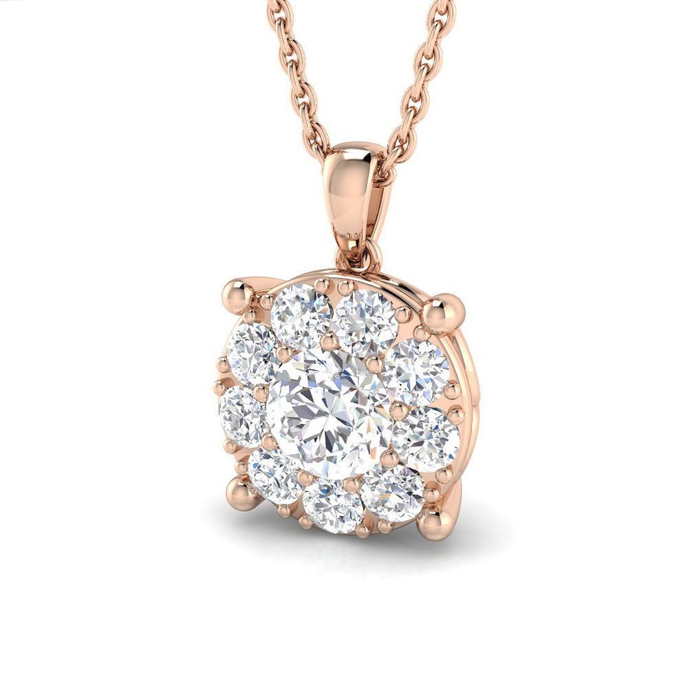 Colt Cluster Diamond Necklace 0.1ct to 1ct Gold (Without Chain )