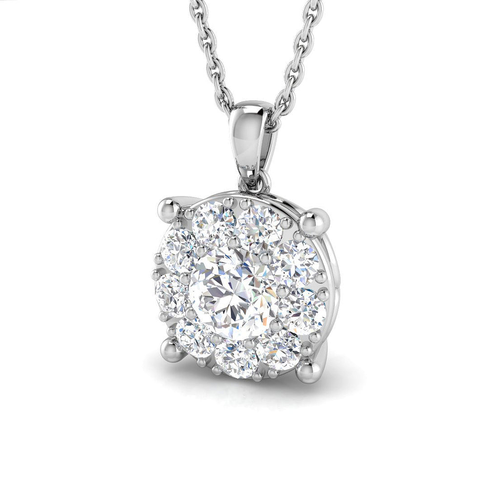 Colt Cluster Diamond Necklace 0.1ct to 1ct Gold (Without Chain )