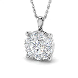 Colt Cluster Diamond Necklace 0.1ct to 1ct Gold (Without Chain )