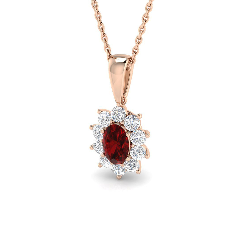 Mark Pendant 1.25ct Gemstone Necklace Gold (Without Chain )