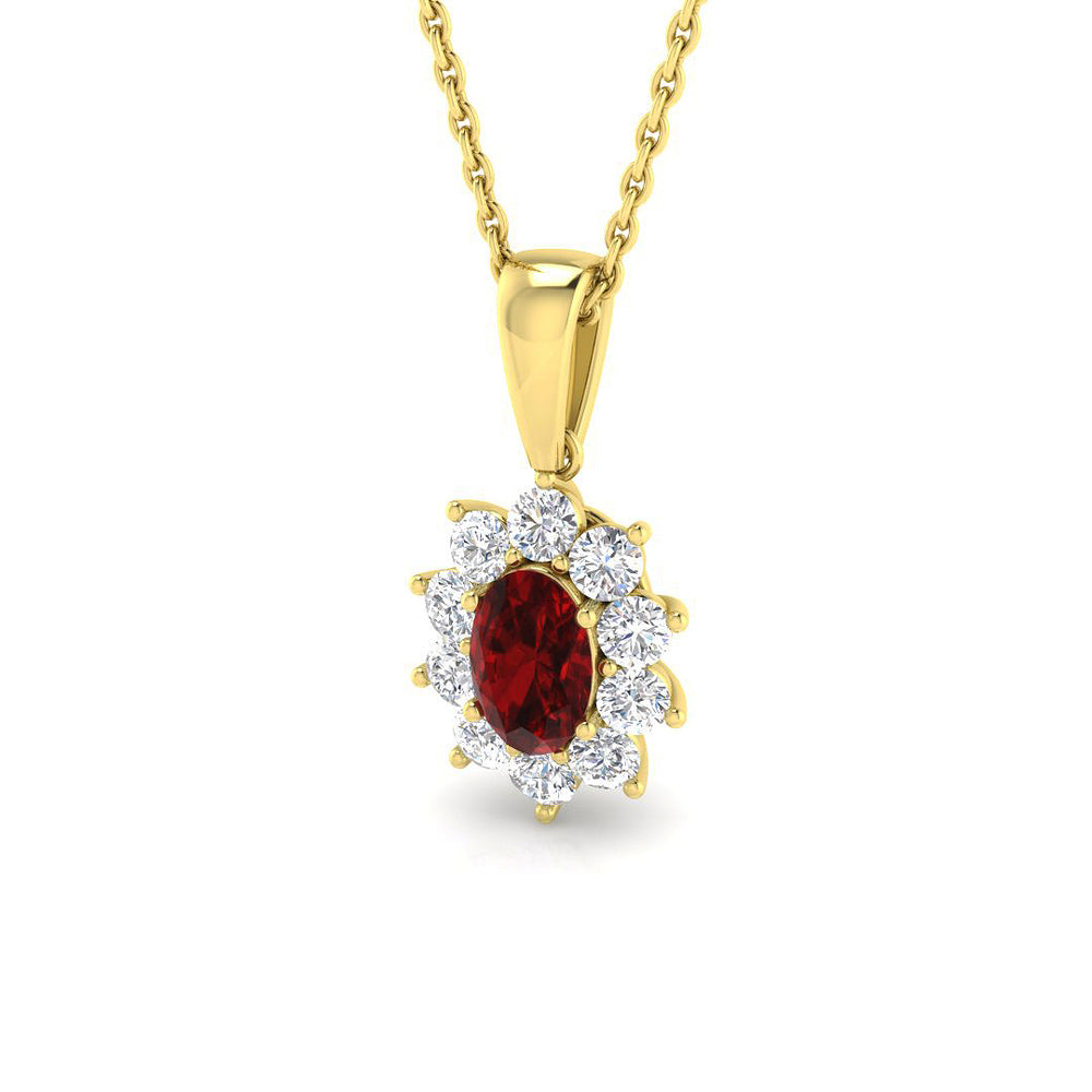 Mark Pendant 1.25ct Gemstone Necklace Gold (Without Chain )