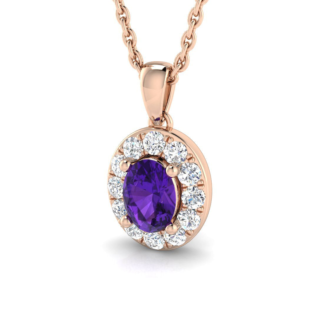 Ronald Amethyst Pendant 0.5ct to 0.75ct Gold (Without Chain )