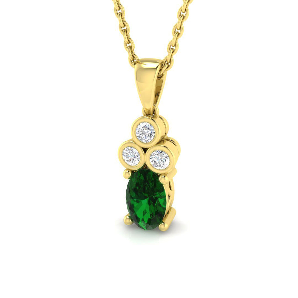 Carob Blue Sapphire Pendant 0.5ct to 1.5ct Gold (Without Chain )