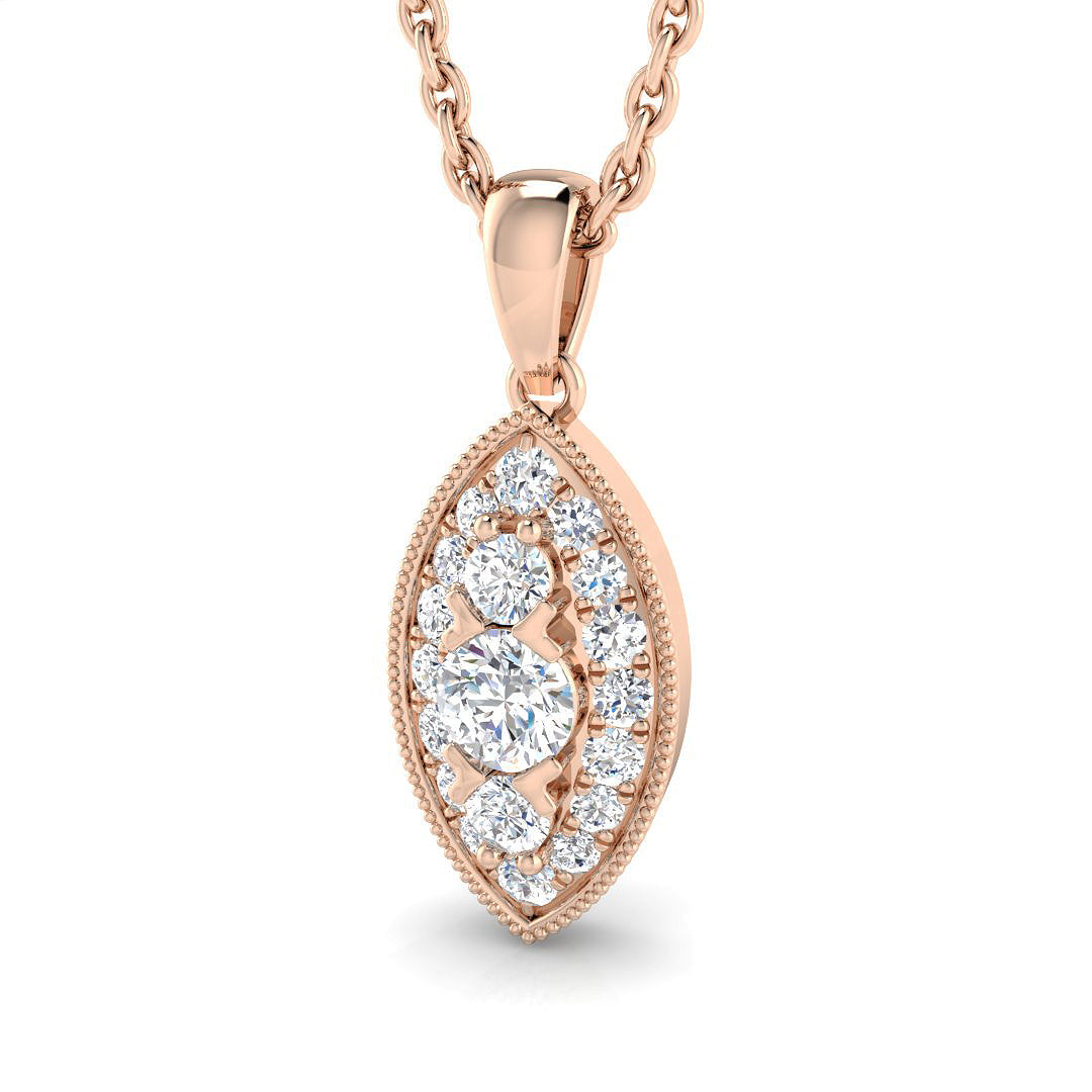 Hunter Vintage Pendant 0.2ct Diamond Gold (Without Chain )