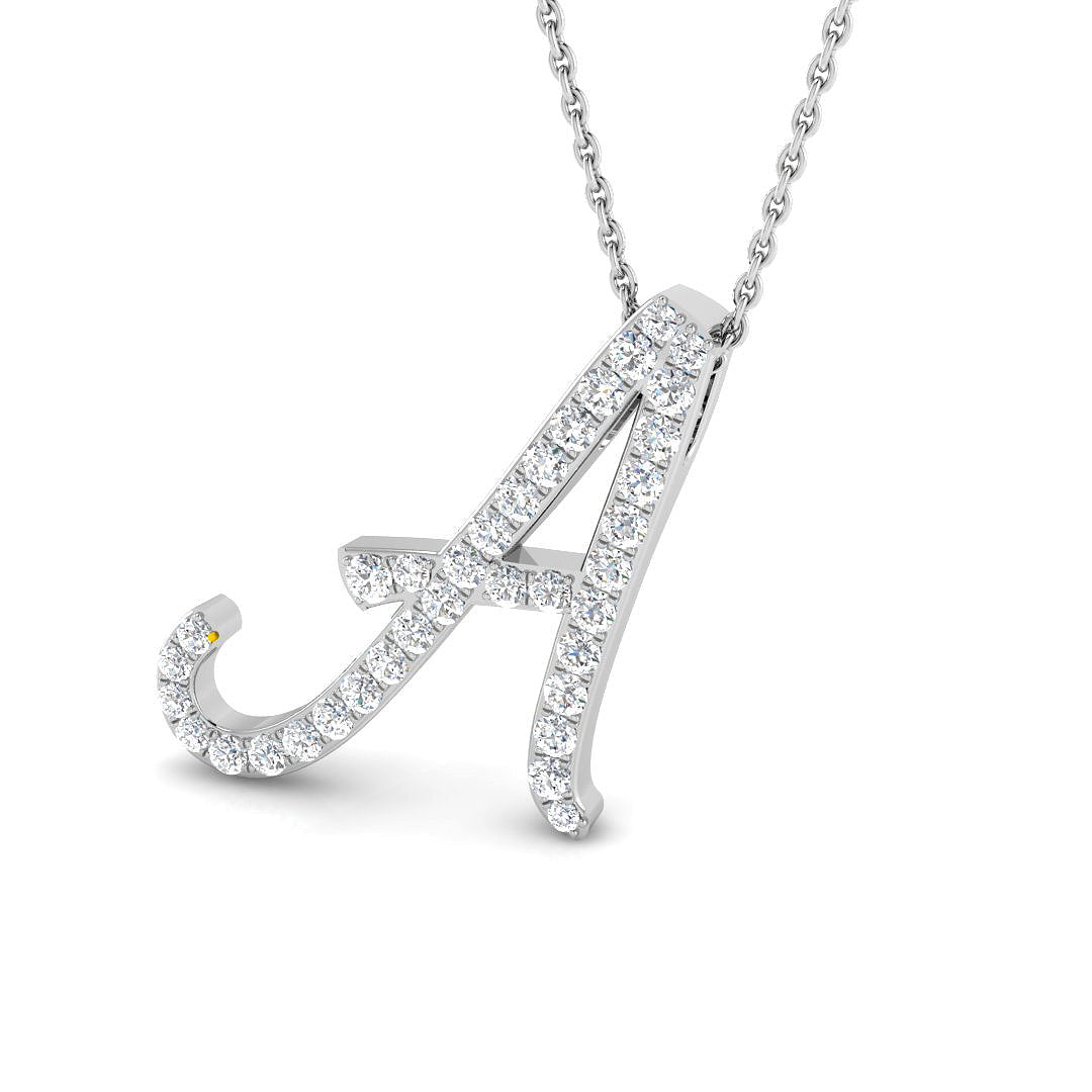 0.60 Carat D-E/VS Lab Grown Diamond Designer Pendant 9k White Gold Ready To Ship
