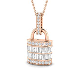 Vera Diamond Padlock Pendant 1ct Gold (Without Chain )
