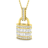 Vera Diamond Padlock Pendant 1ct Gold (Without Chain )