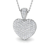 Tulip Heart Diamond Pendant 1ct to 3ct Gold (Without Chain )
