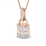 Dora Baguette and Brilliant Pendant 0.3ct to 0.75ct Gold (Without Chain )