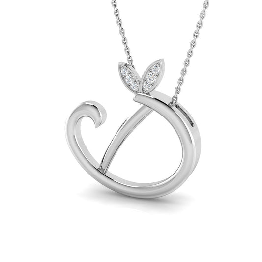 Exquisite Gold Diamond Butterfly Initial "D" Pendant