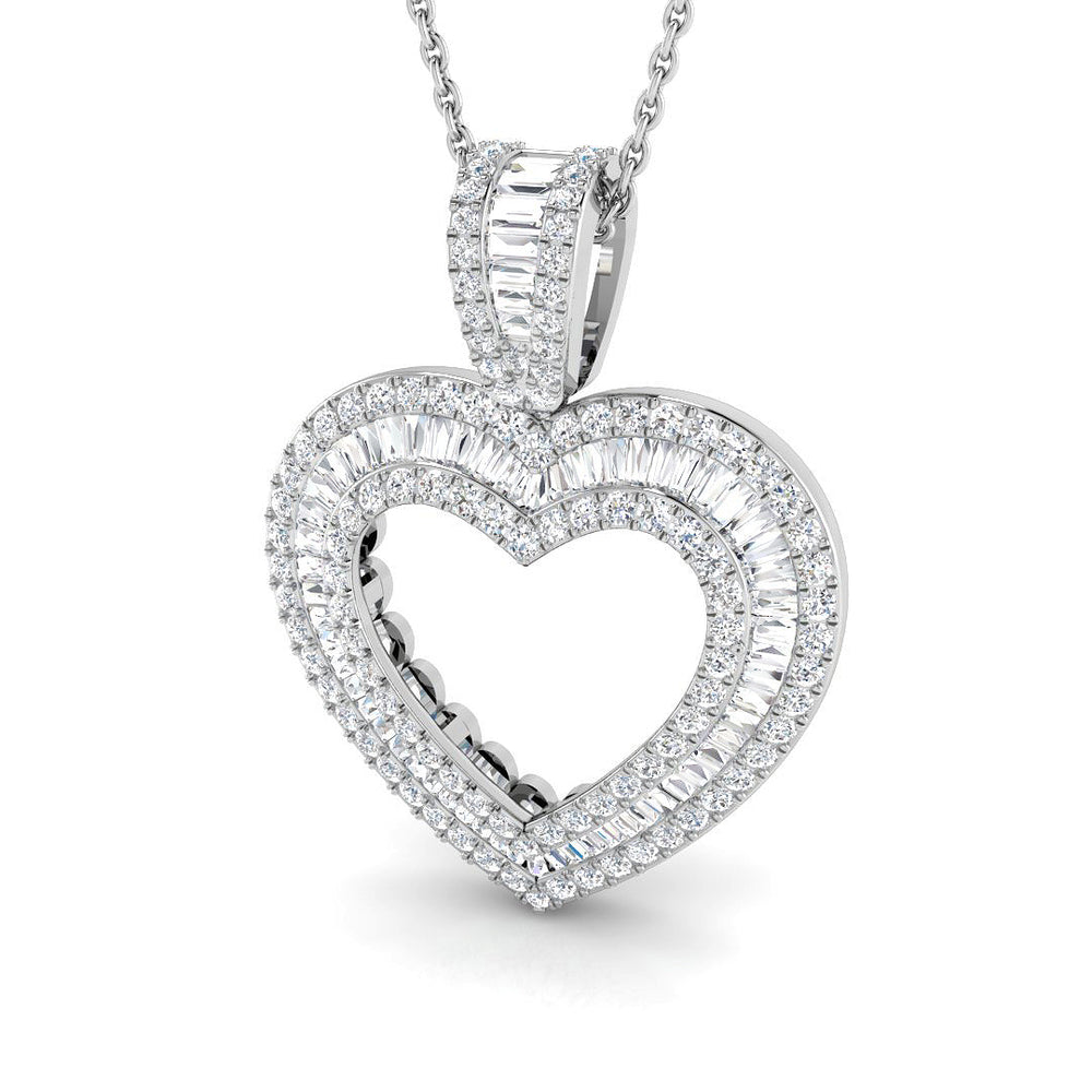 Thyme Baguette Brilliant Pendant 0.5ct to 5ct Gold (Without Chain )