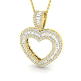Thyme Baguette Brilliant Pendant 0.5ct to 5ct Gold (Without Chain )