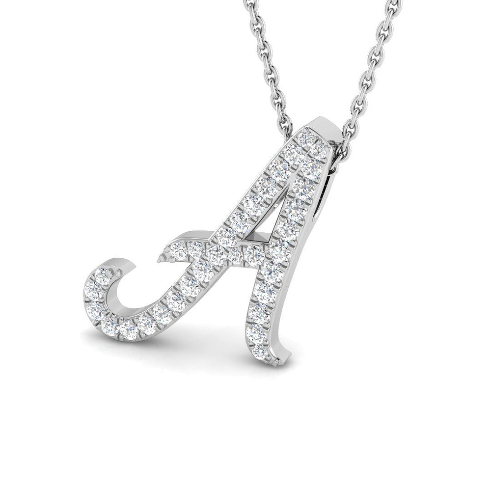 Sinead Initials Pendant 0.25ct to 1.25ct Gold  A to Z(Without Chain )