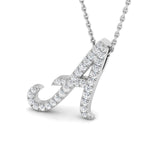 Sinead Initials Pendant 0.25ct to 1.25ct Gold  A to Z(Without Chain )