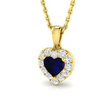 Doris Blue Sapphire Pendant 0.5ct to 1.5ct Gold (Without Chain )
