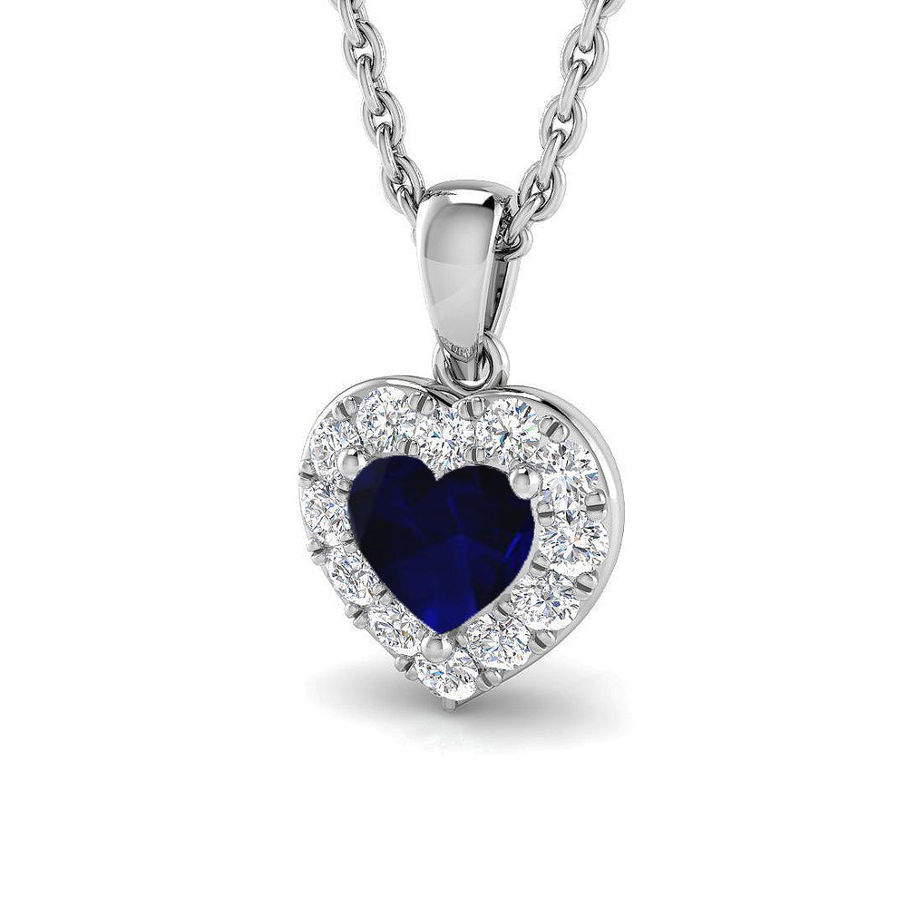 Doris Blue Sapphire Pendant 0.5ct to 1.5ct Gold (Without Chain )