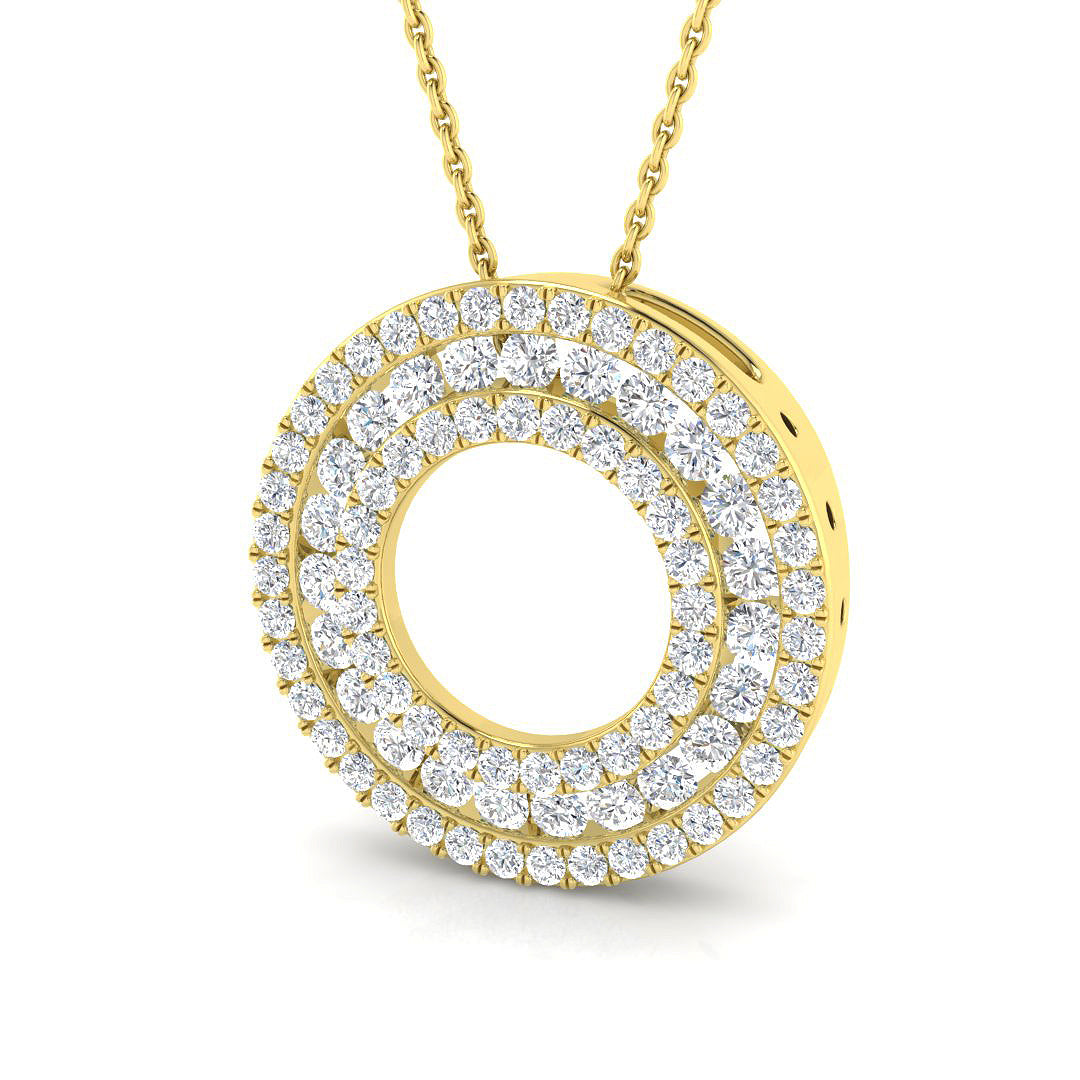 Cistus Circle of Life Pendant 1.5ct to 2ct Gold (Without Chain )