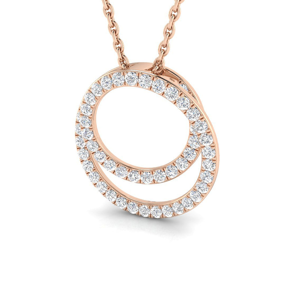 Flax Circle of Life Pendant 0.33ct to 0.75ct Gold (Without Chain )