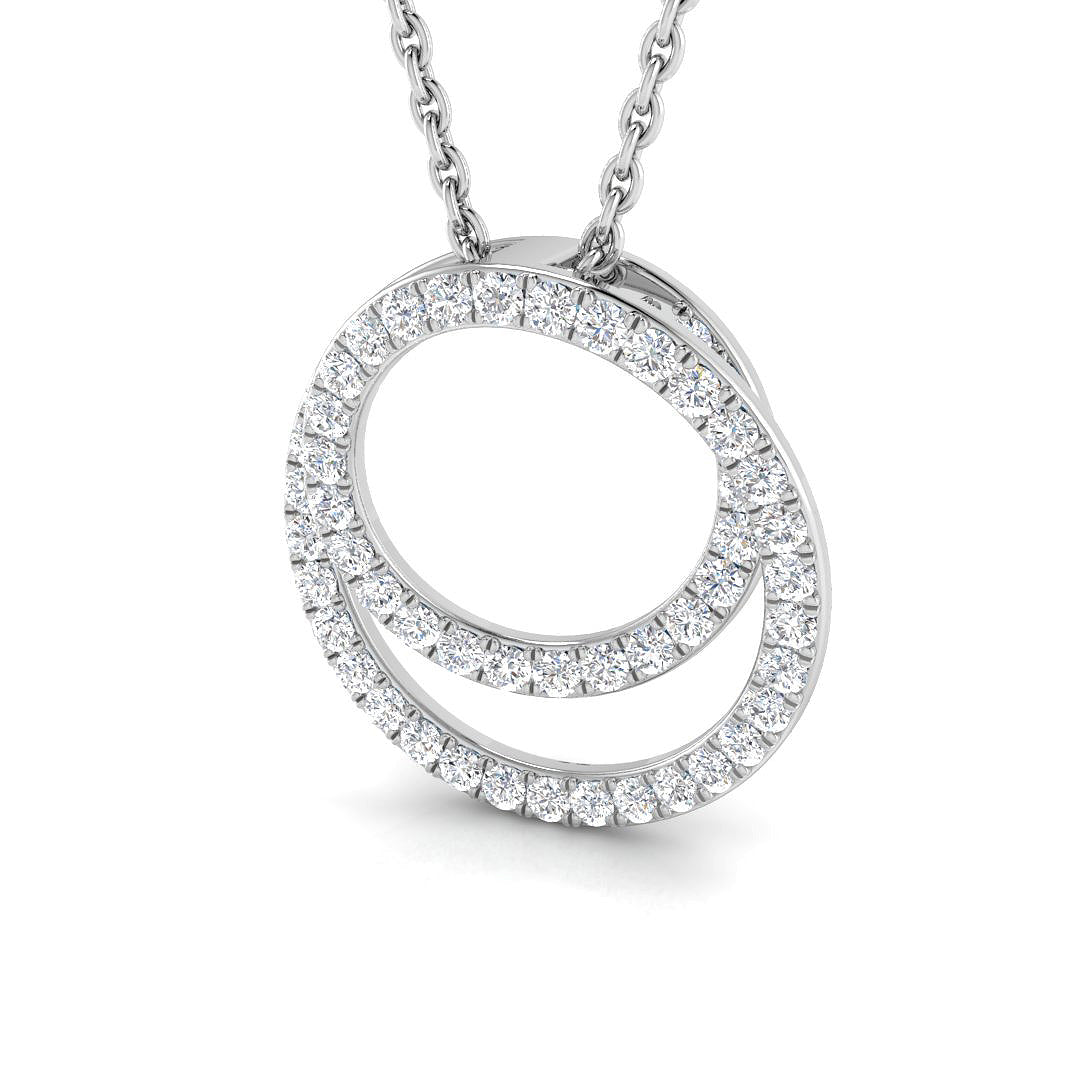 Flax Circle of Life Pendant 0.33ct to 0.75ct Gold (Without Chain )