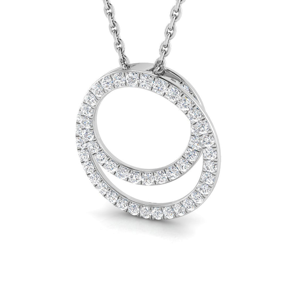 Flax Circle of Life Pendant 0.33ct to 0.75ct Gold (Without Chain )