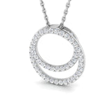 Flax Circle of Life Pendant 0.33ct to 0.75ct Gold (Without Chain )