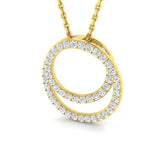 Flax Circle of Life Pendant 0.33ct to 0.75ct Gold (Without Chain )