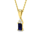 Elaine Blue Sapphire Pendant 0.33ct Gold (Without Chain )