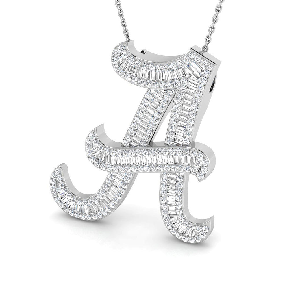 Oliver Initials Diamond Pendant 1.25ct to 2ct Gold  A to Z(Without Chain )