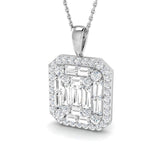 Linum Baguette Brilliant Pendant 1.75ct Gold (Without Chain )