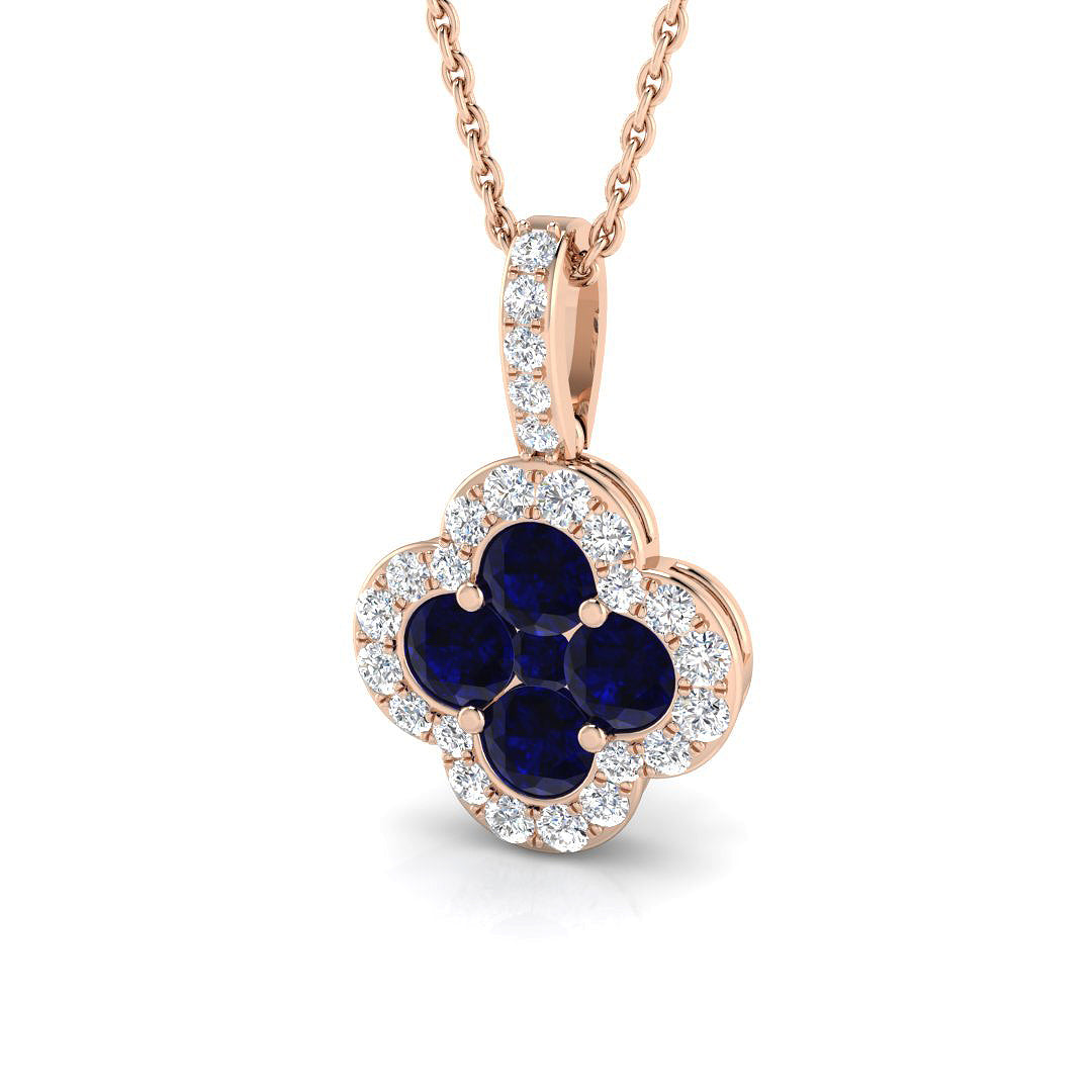 Wendy Blue Sapphire Pendant 1ct Gold (Without Chain )