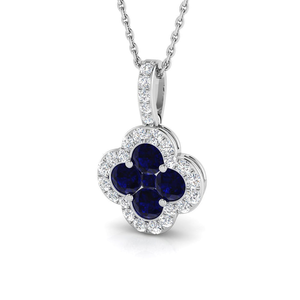 Wendy Blue Sapphire Pendant 1ct Gold (Without Chain )