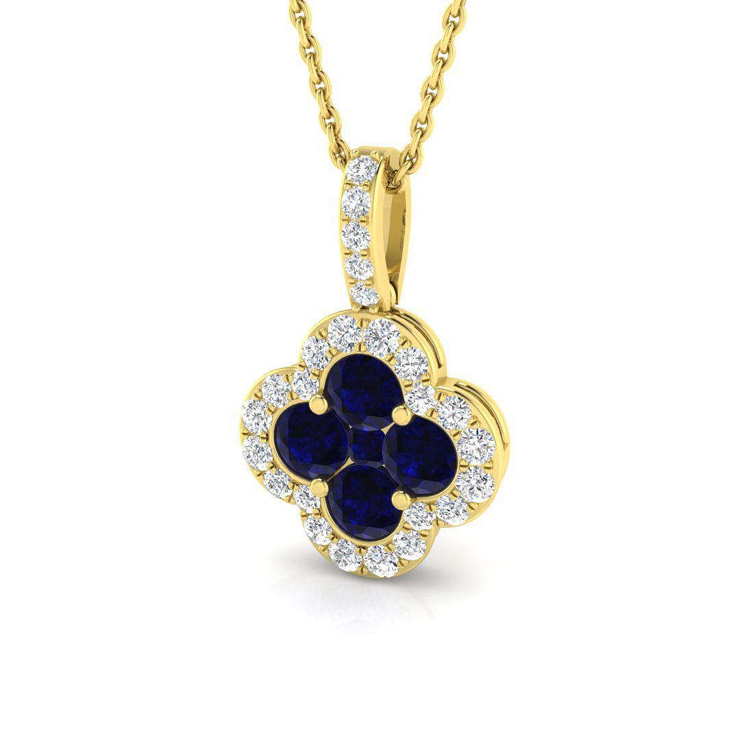 Wendy Blue Sapphire Pendant 1ct Gold (Without Chain )