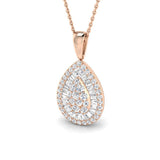 Arnica Baguette Brilliant Pendant 1ct to 3ct Gold (Without Chain )