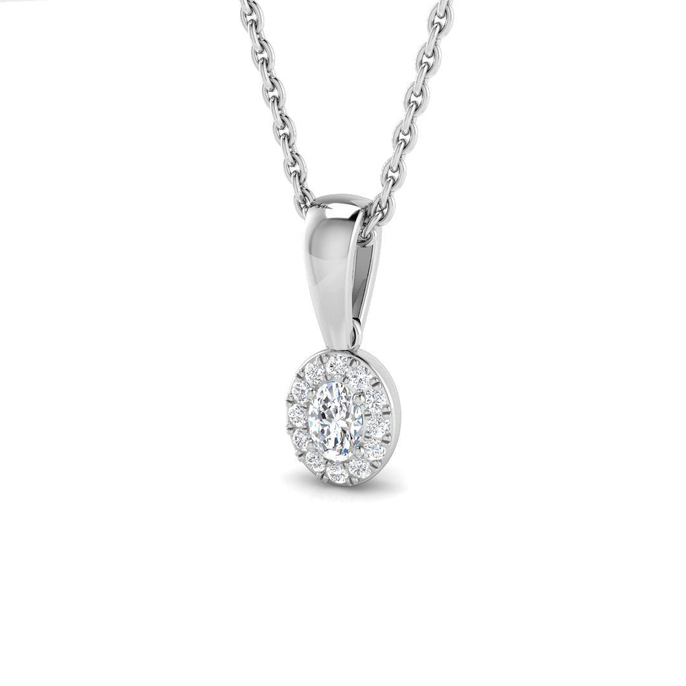 Dalea Halo Pendant 0.1ct to 0.5ct Gold  Diamond(Without Chain )