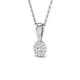 Dalea Halo Pendant 0.1ct to 0.5ct Gold  Diamond(Without Chain )