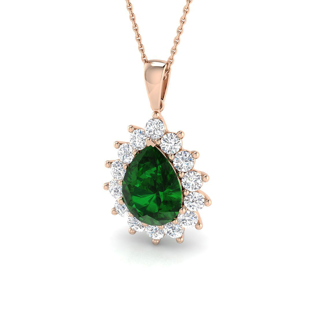 Renee Gemstone Necklace 6.5ct  Gold Diana(Without Chain )