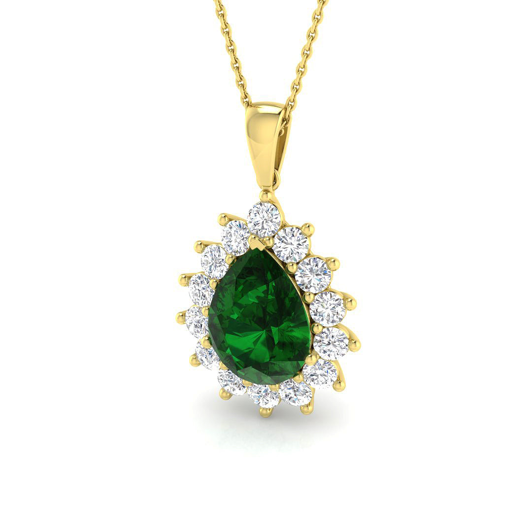 Renee Gemstone Necklace 6.5ct  Gold Diana(Without Chain )