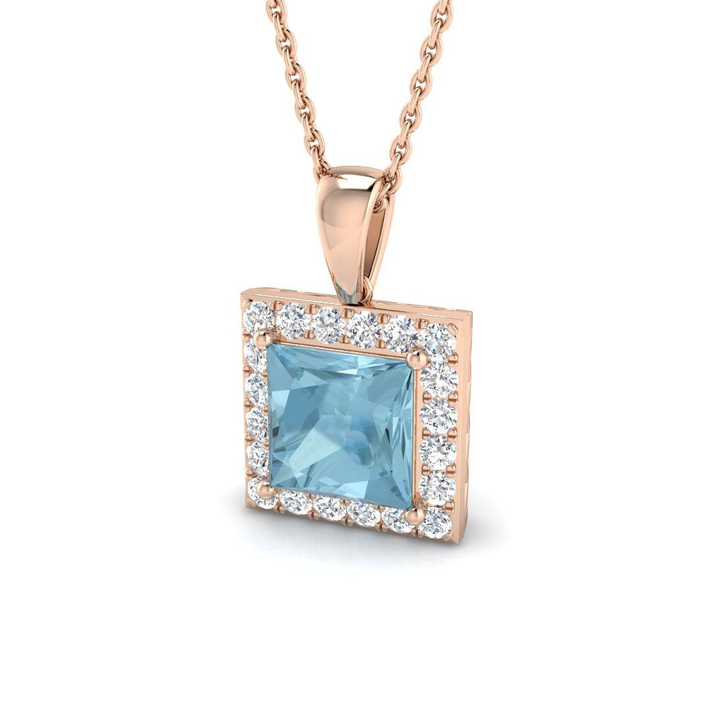 Emily Aquamarine Pendant 1.75ct Gold (Without Chain )