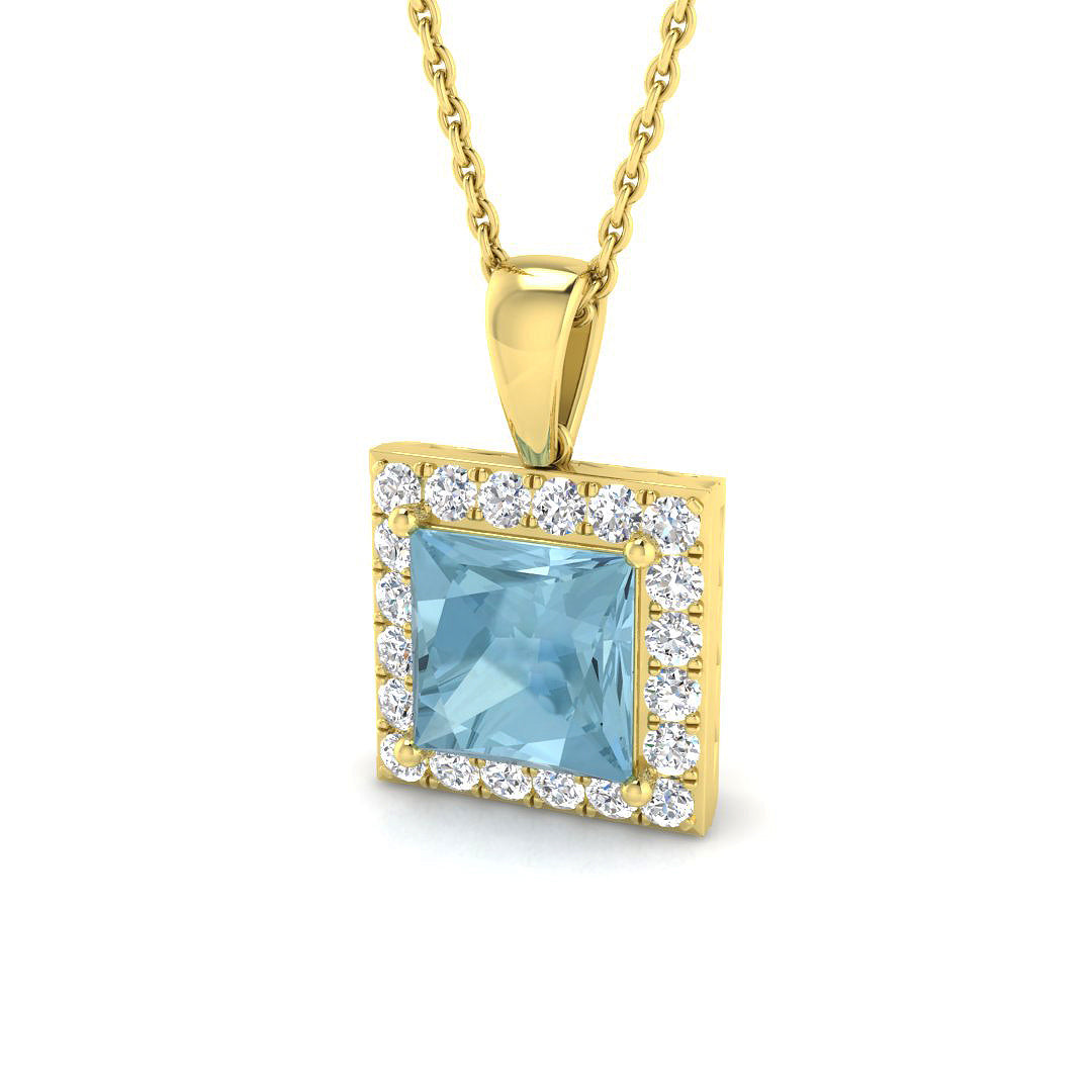 Emily Aquamarine Pendant 1.75ct Gold (Without Chain )