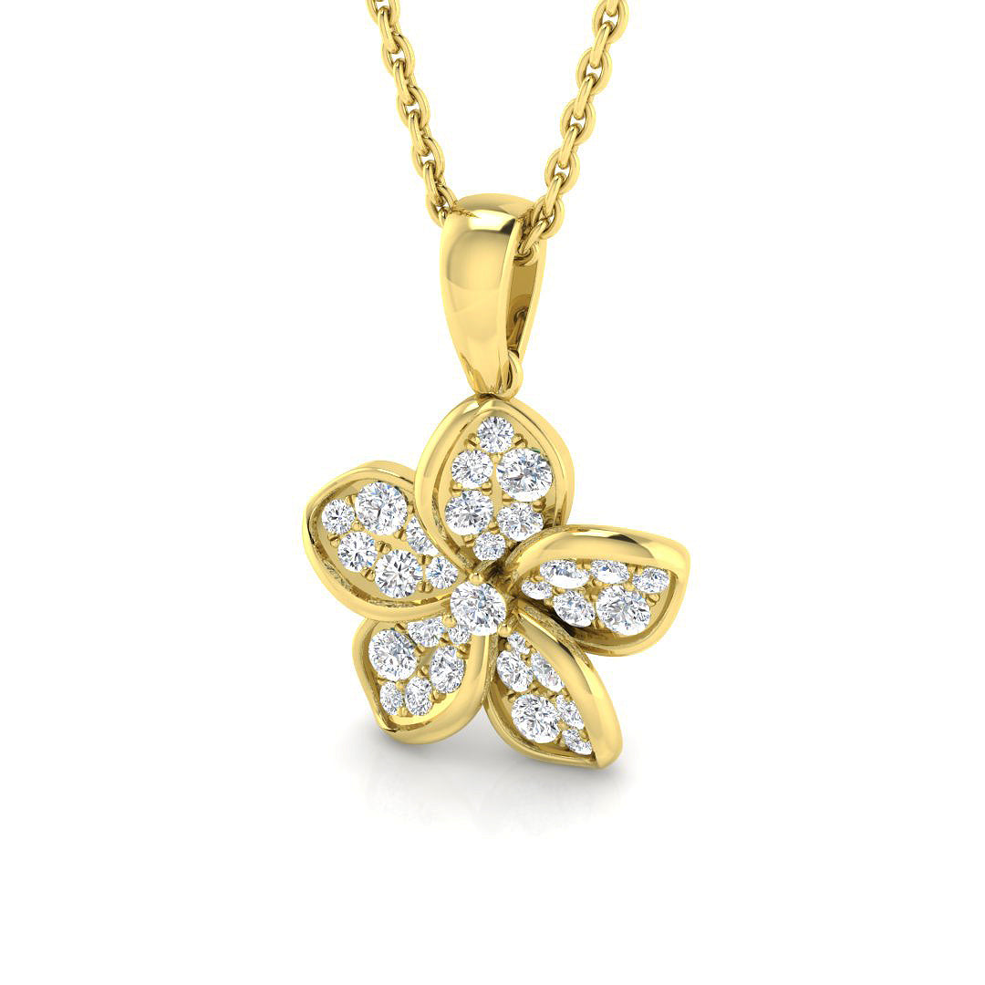 Dulse Diamond Pendant 0.33ct Gold (Without Chain )