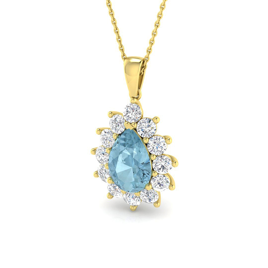 Lola Aquamarine Pendant 4.5ct  Gold(Without Chain )