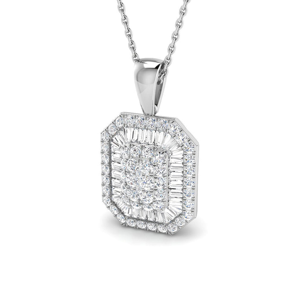 Caeca Baguette Brilliant Pendant 1ct  Gold(Without Chain )