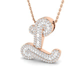 Oscar Diamond Initial Pendant 0.5ct Gold  A to Z(Without Chain )
