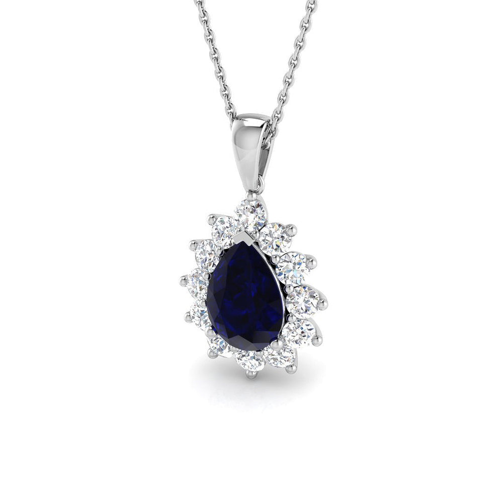 Ellen Gemstone Pendant 1ct to 3.5ct Gold (Without Chain )