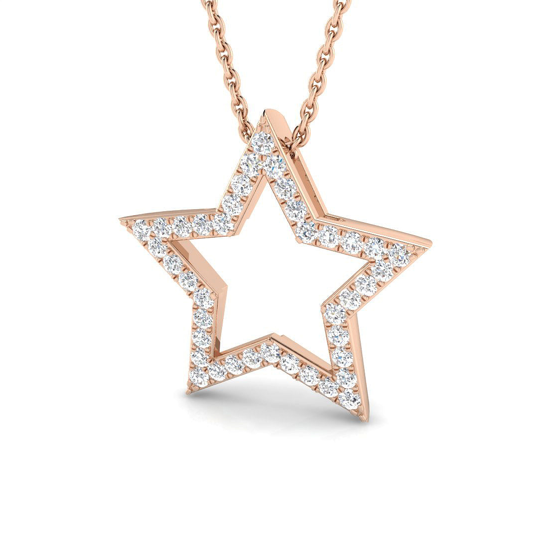 Mallow Diamond Pendant 0.5ct Gold (Without Chain )