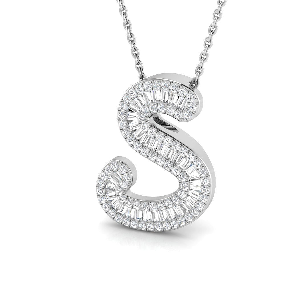 Barmy Diamond Initials Pendant 0.5ct Gold  A to Z(Without Chain )