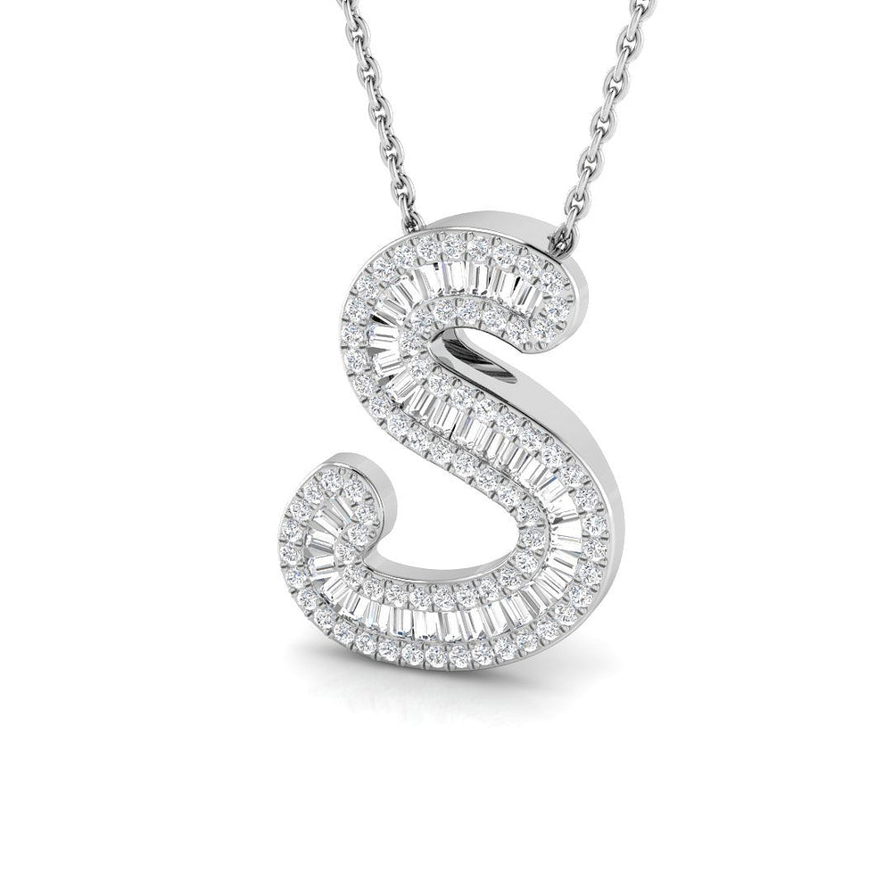 Barmy Diamond Initials Pendant 0.5ct Gold  A to Z(Without Chain )