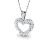 Tansy Heart Pendant Diamond Necklace 0.33ct to 2ct Gold (Without Chain )