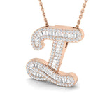 Peter Diamond Initial Pendant 0.5ct Gold  A to Z(Without Chain )